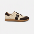 Krem Kahve Süet Detaylı Karamel Tabanlı Retro Unisex Sneaker - yan görünüm