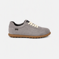 Süet Gri Karamel Tabanlı Erkek Günlük Sneaker - yan görünüm